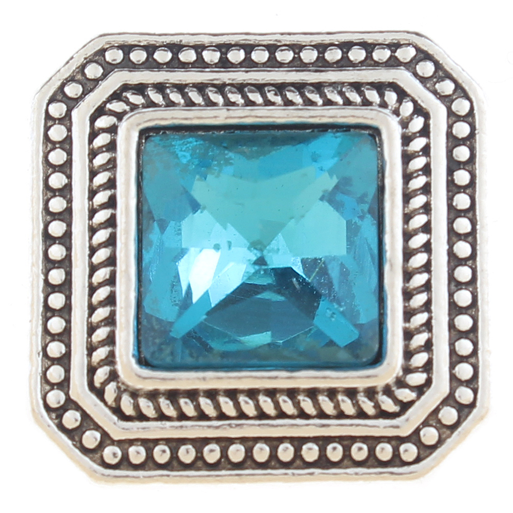 20mm snap Button plated sliver with rhinestone