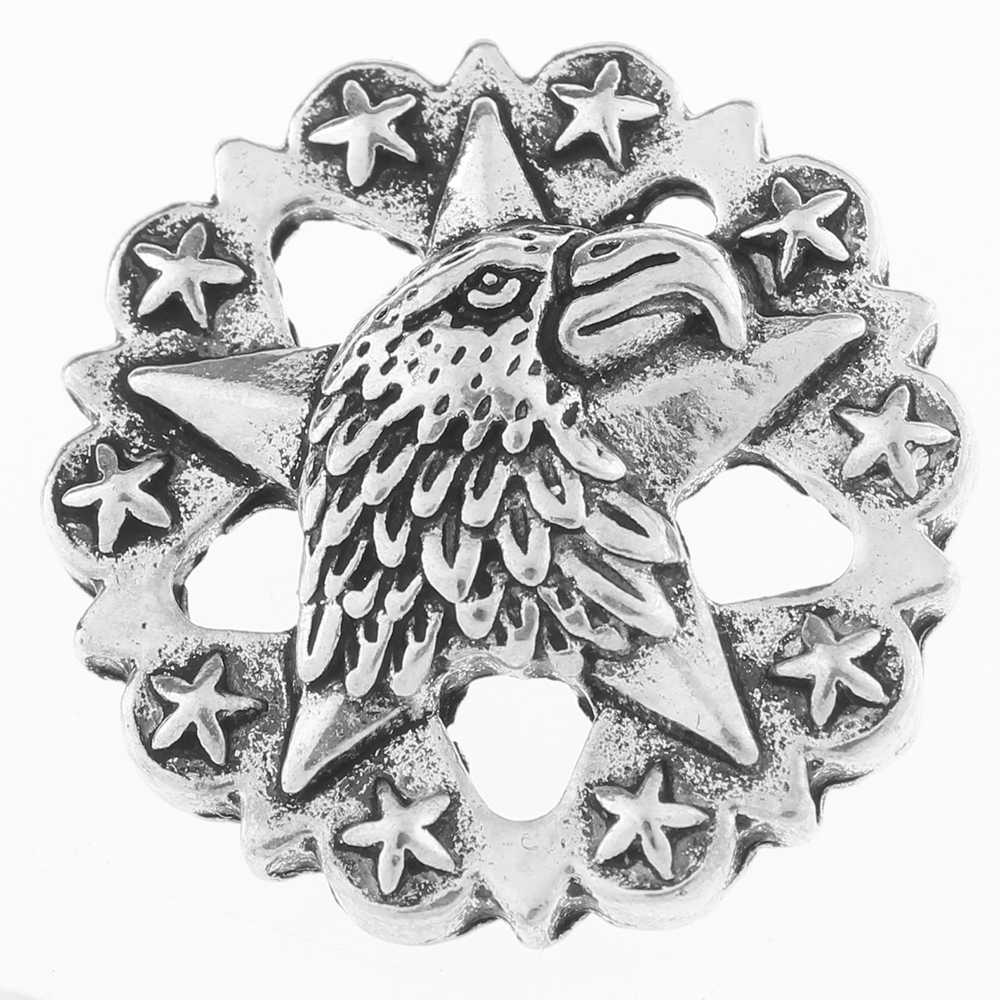 20mm eagle snap Button plated sliver with rhinestone