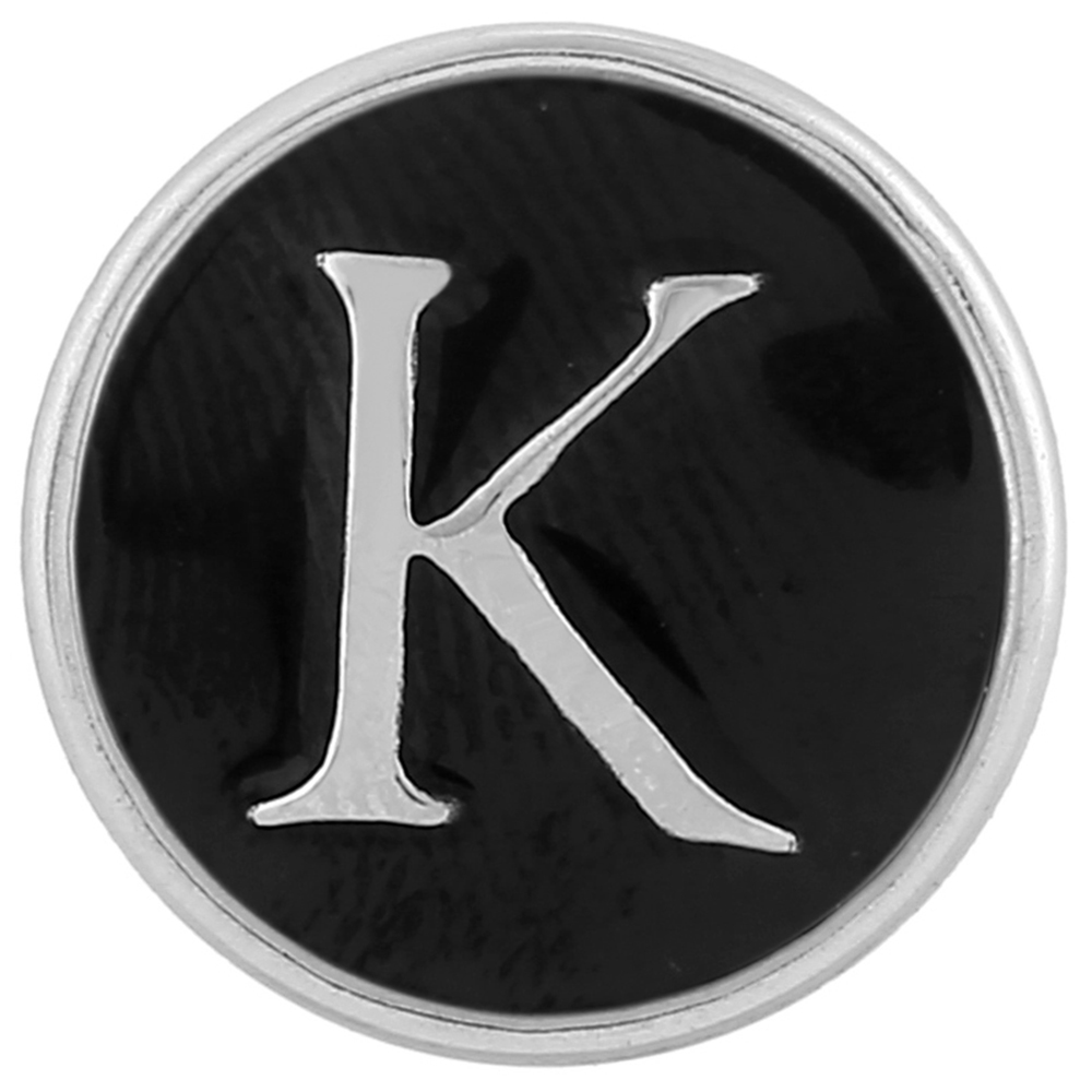 20mm snap Button plated sliver with enamel