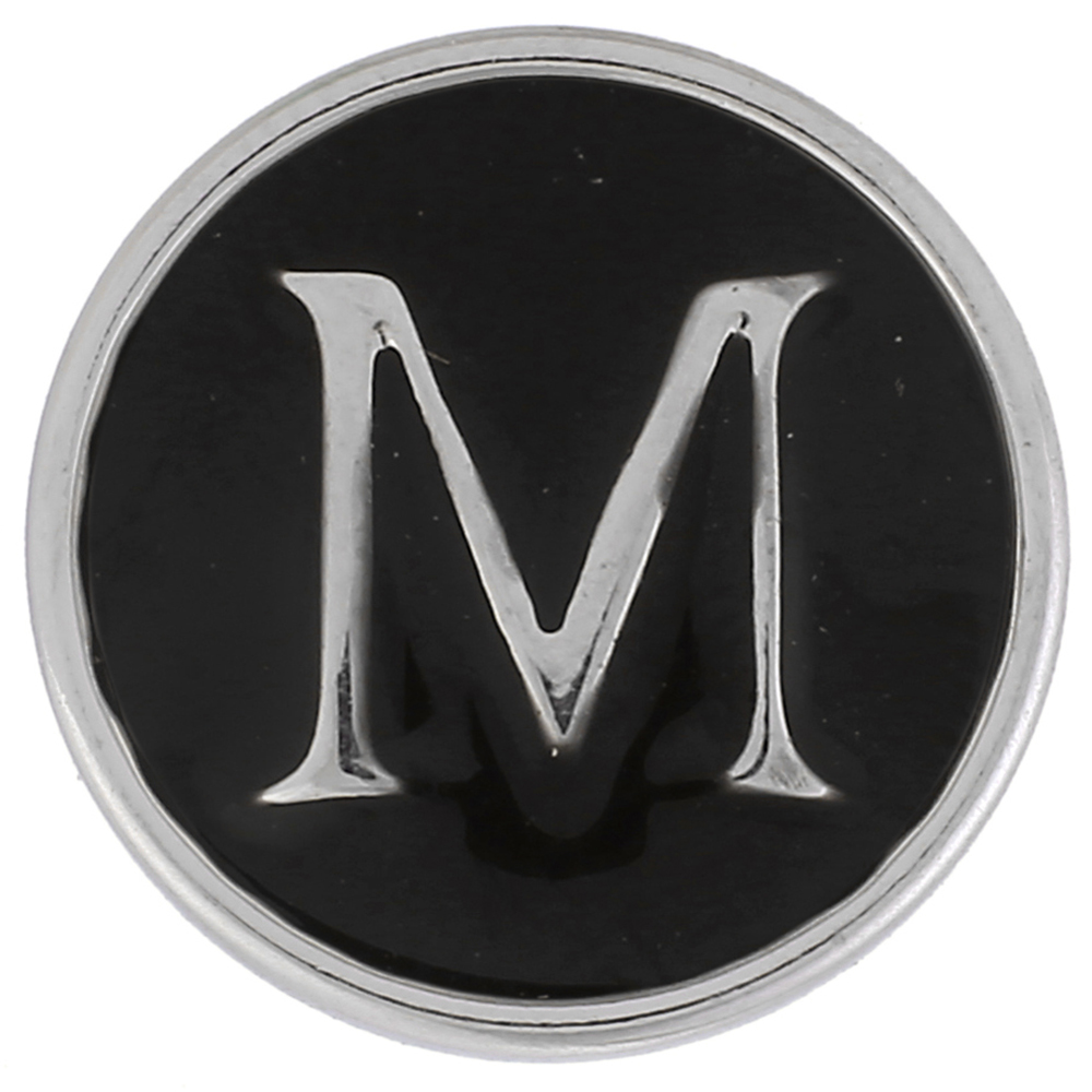 20mm snap Button plated sliver with enamel