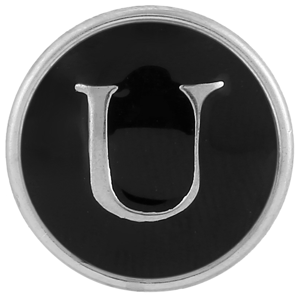 20mm snap Button plated sliver with enamel