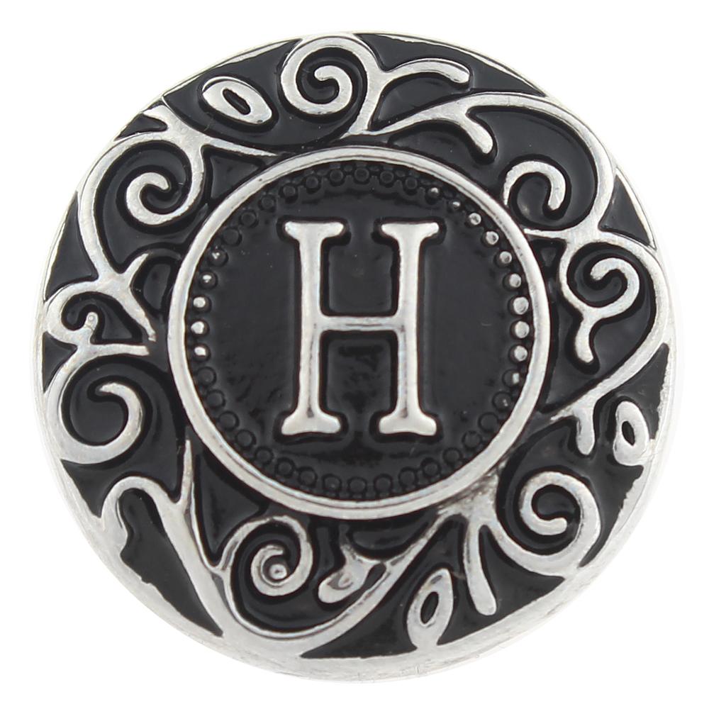 Alphabet - H 20mm Snap Button