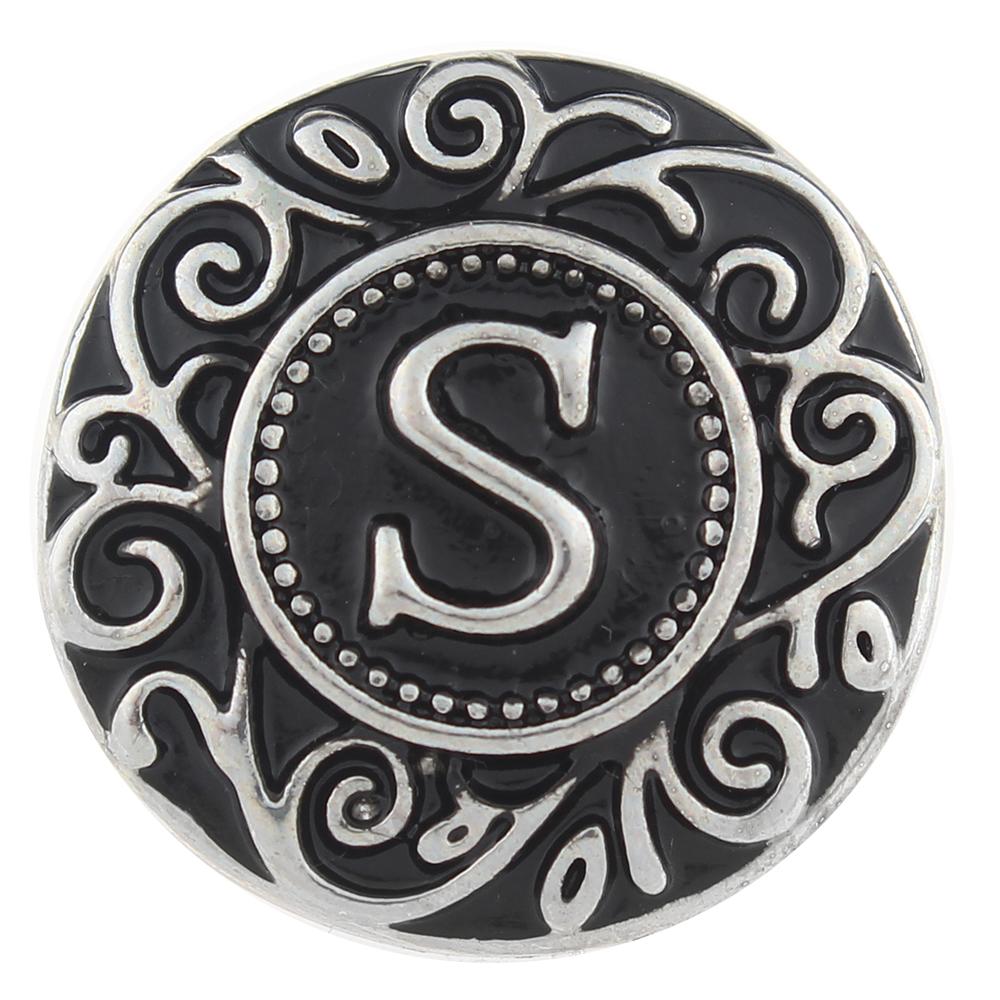 Alphabet - S 20mm Snap Button