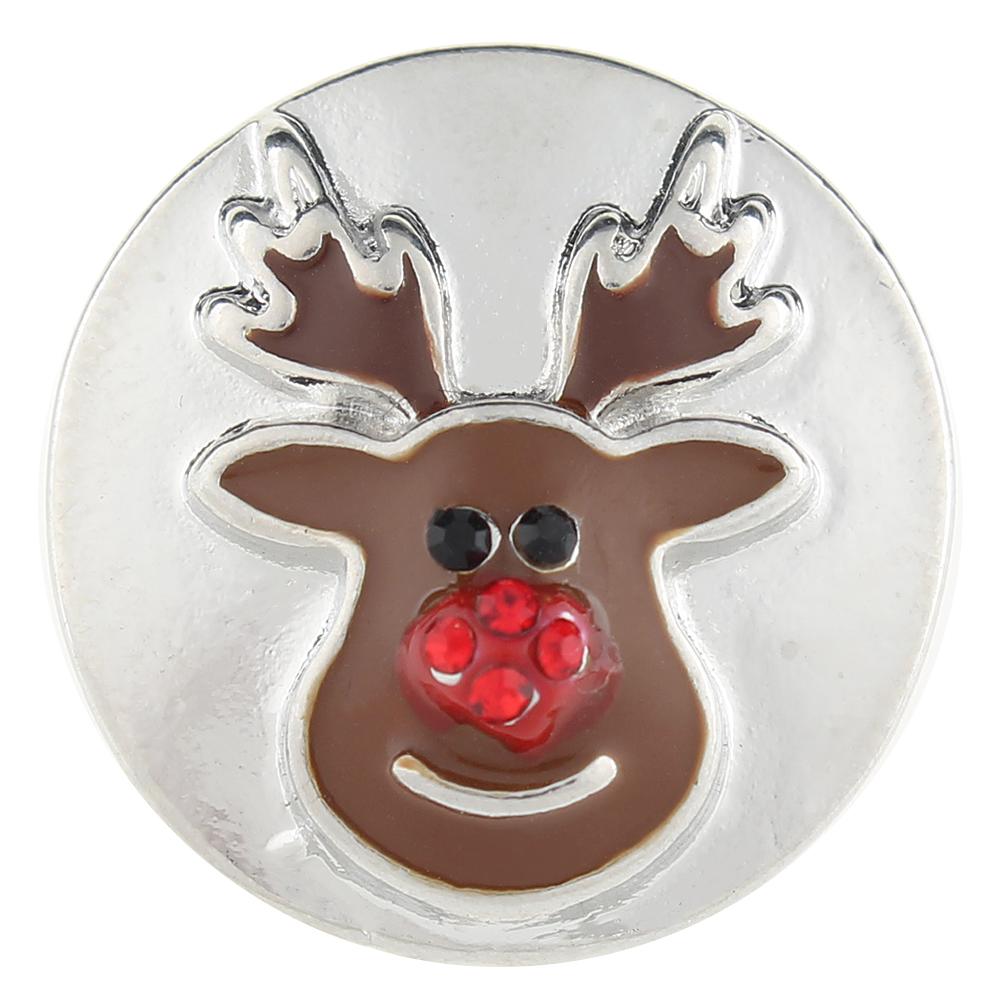 Christmas Xmas Animal Deer 20mm Snap Button