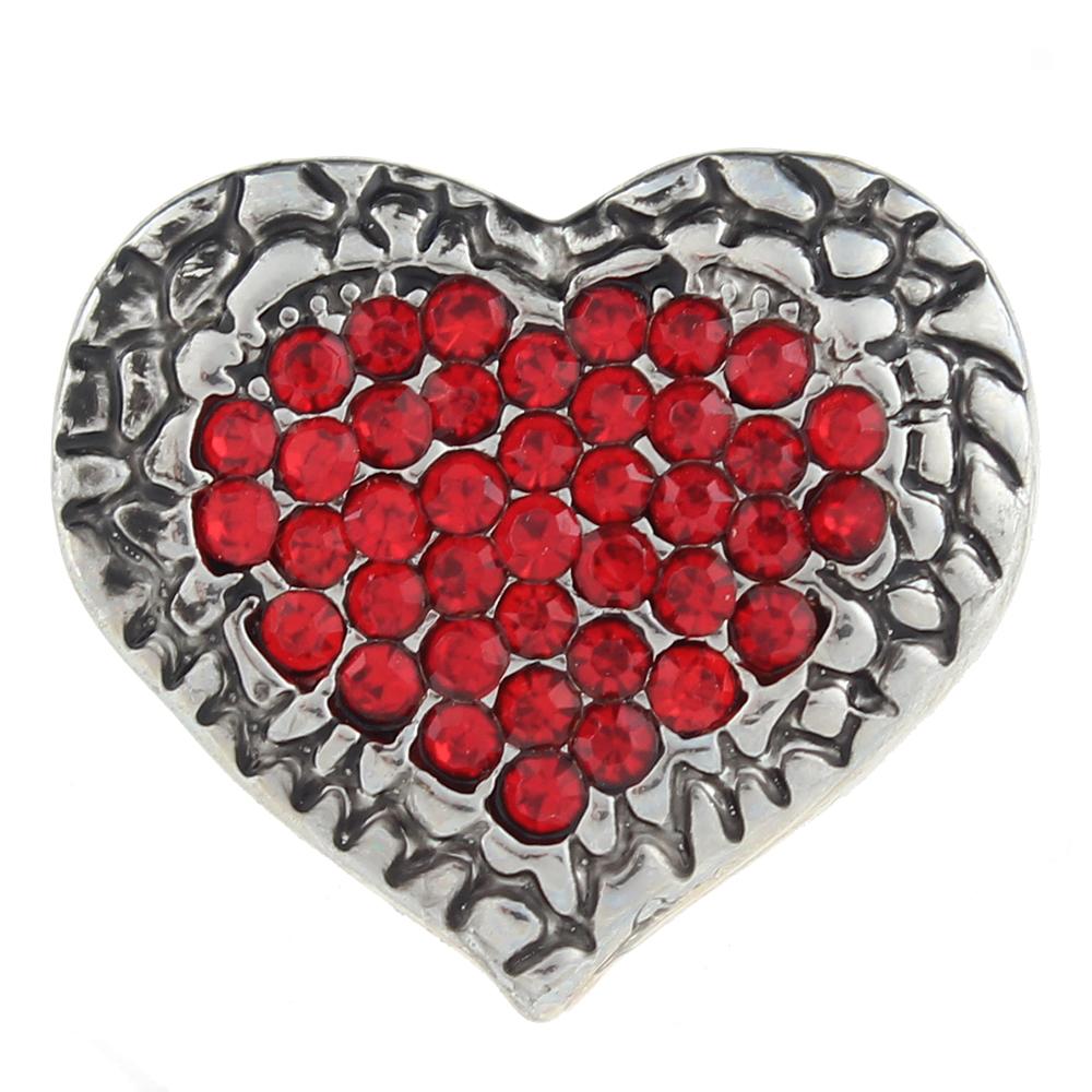 Red Heart Love 20mm Snap Button
