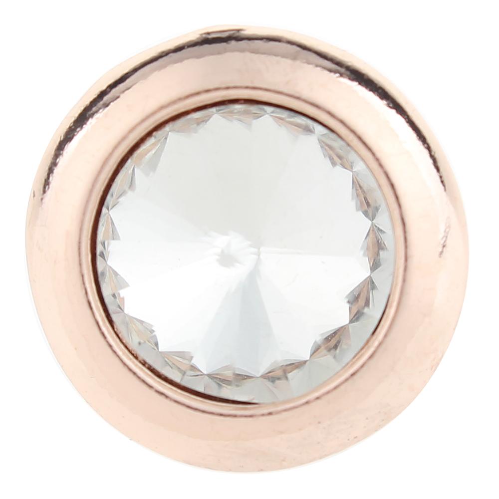 Rose Gold-plated White 20mm Snap Button