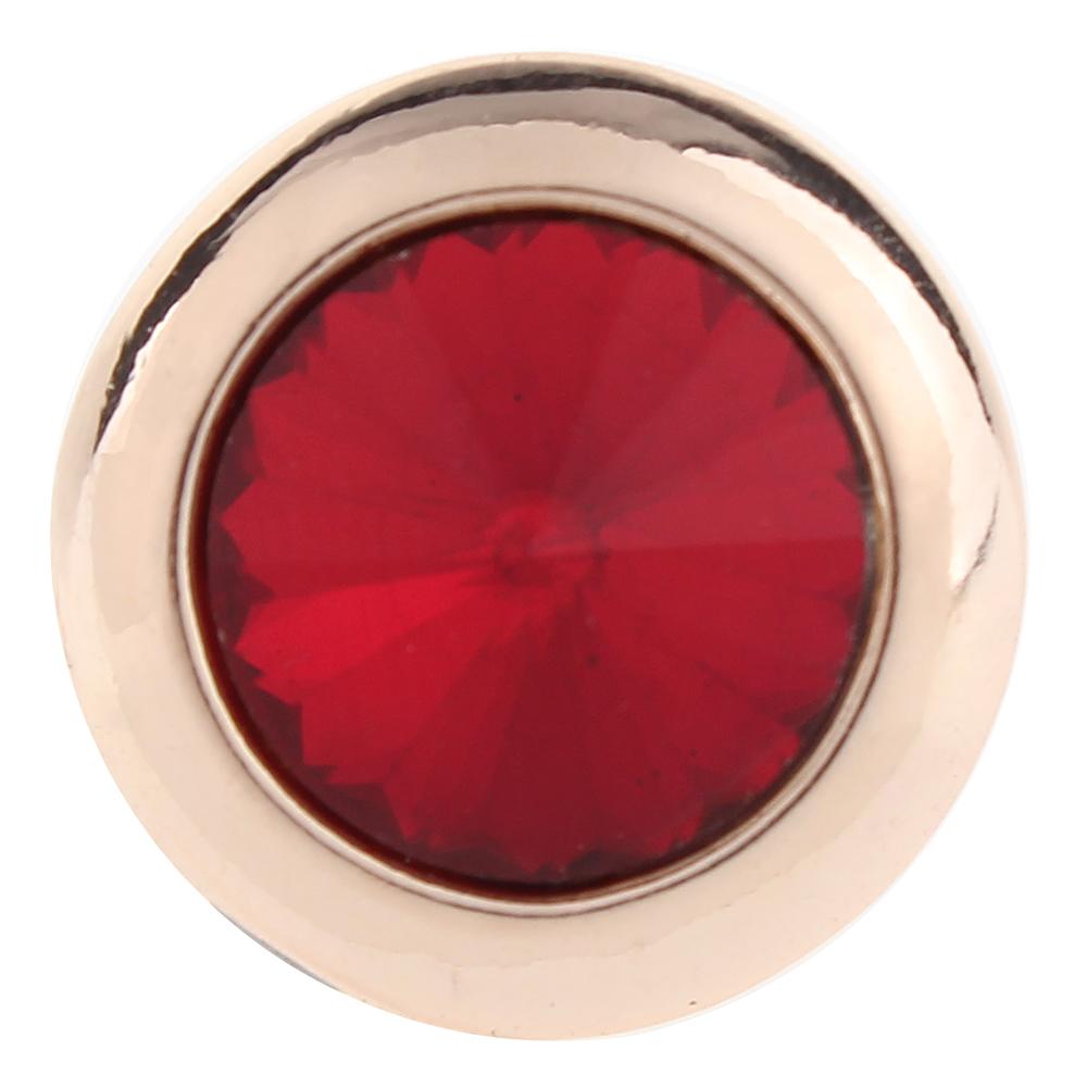 Rose Gold-plated Red 20mm Snap Button