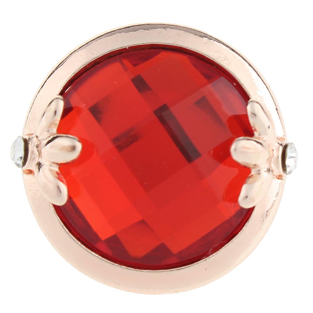 Rose Gold-plated Red 20mm Snap Button