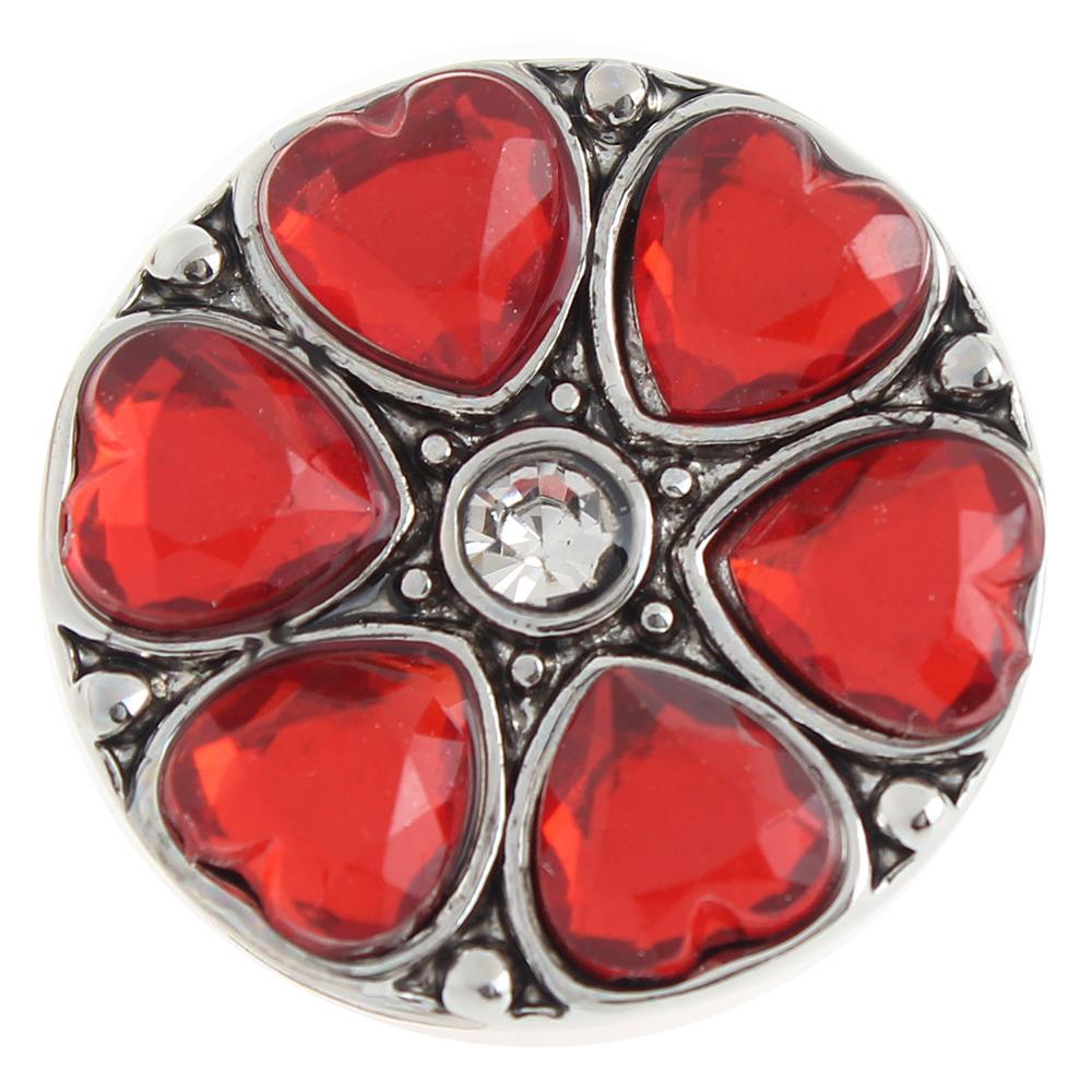 Red Heart Love 20mm Snap Button