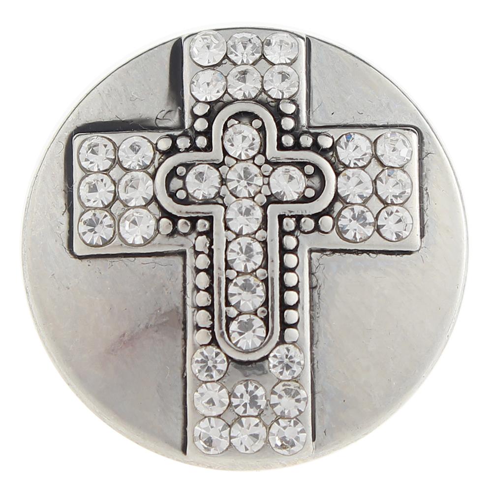 Faith Cross 20mm Snap Button