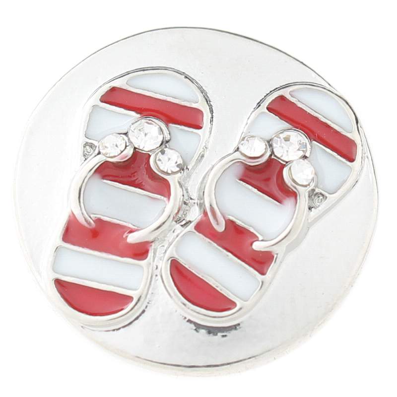 Vacation slippers snaps with enamel 20mm Snaps Button