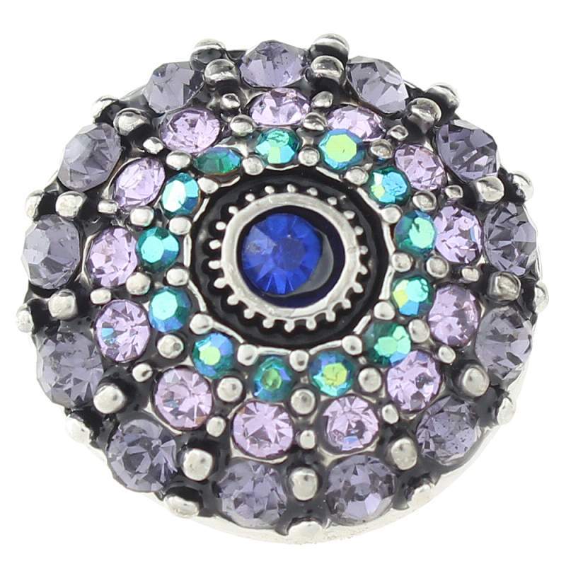 Purple rhinestone 20mm Snap Button