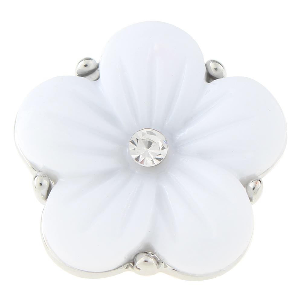 White Flower 20mm snap buttons 20mm Snap Button