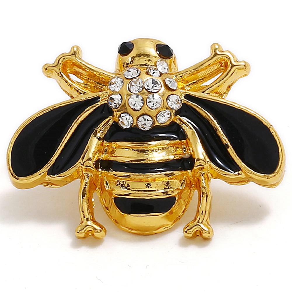 Gold-plated Animal honeybee 20mm snap buttons