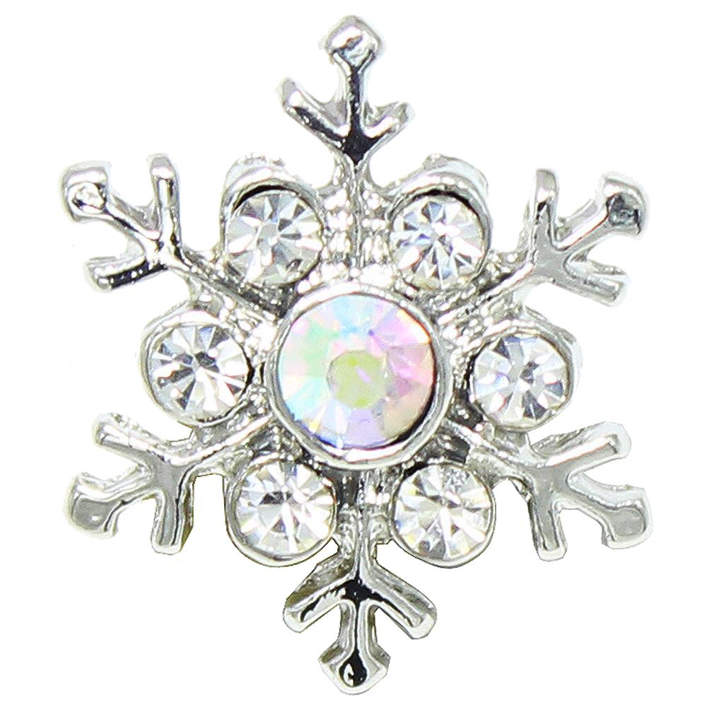 20mm AB color snowflake snap button