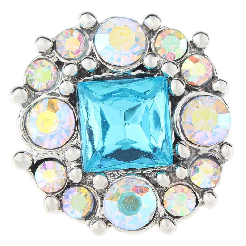 20mm color rhinestones flower snaps jewelry