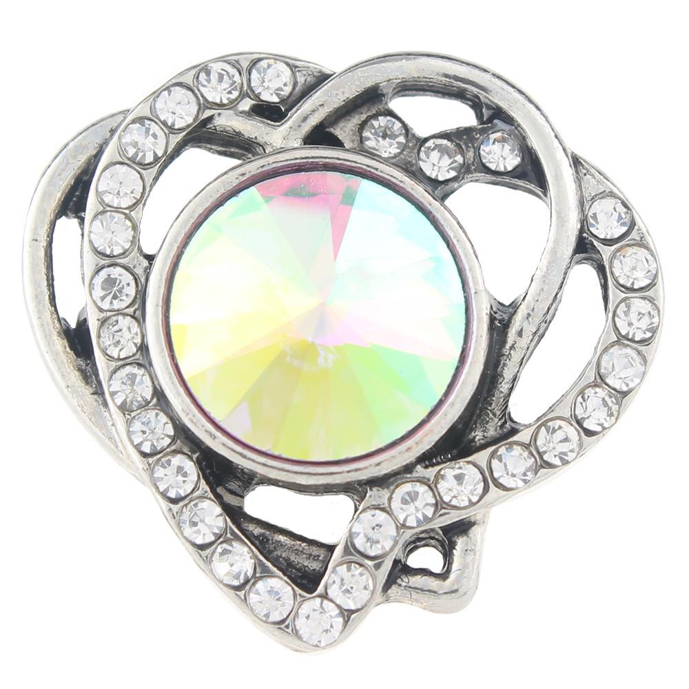 20mm clear crystal snap button
