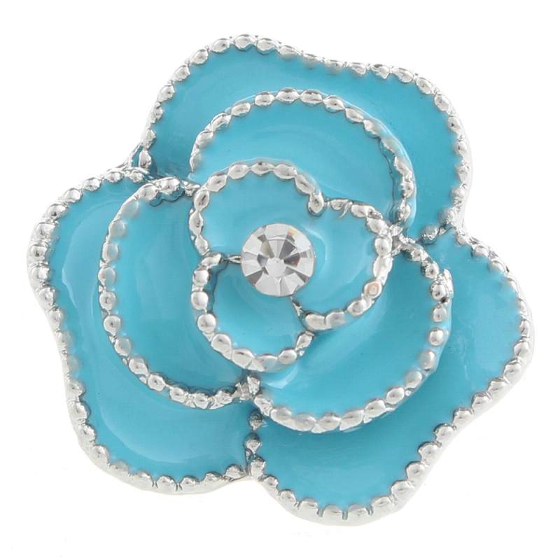 20mm flower snaps buttons with enamel