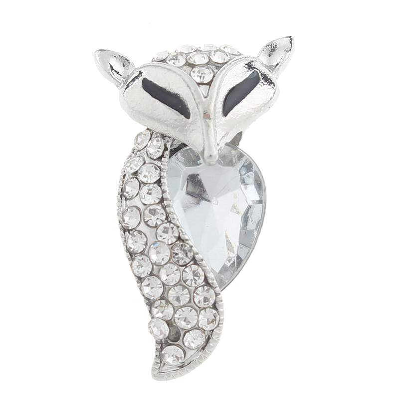 20mm sleeping fox snaps buttons with rhinestone