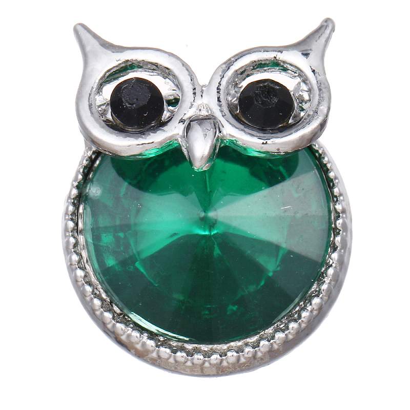 20mm owl snaps buttons with rhinestone