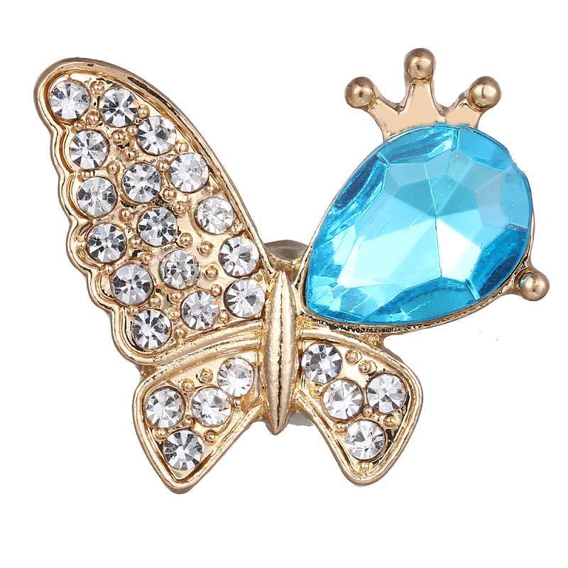 20mm butterfly snaps buttons with rhinestone