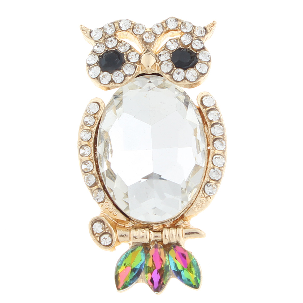 20mm owl snaps buttons with rhinestone