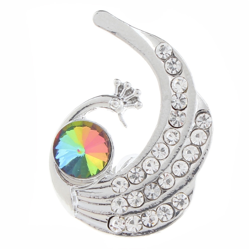 20mm peacock snaps buttons with rhinestone