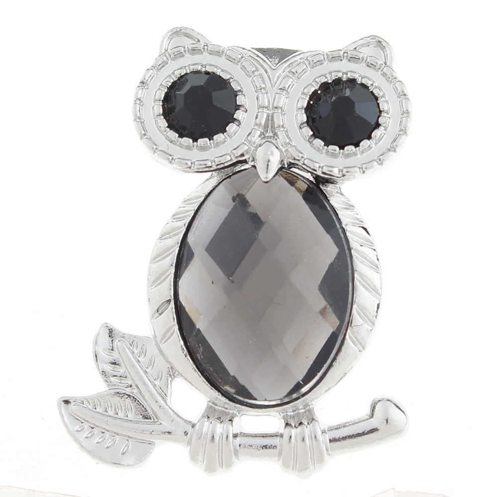 20mm owl snaps buttons with rhinestone