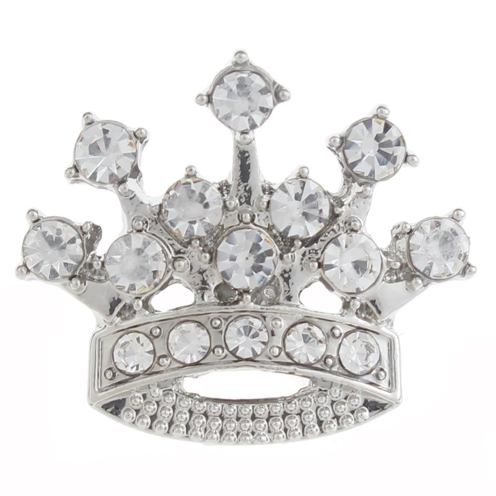 20mm design Snap Button plated sliver with rhinestone