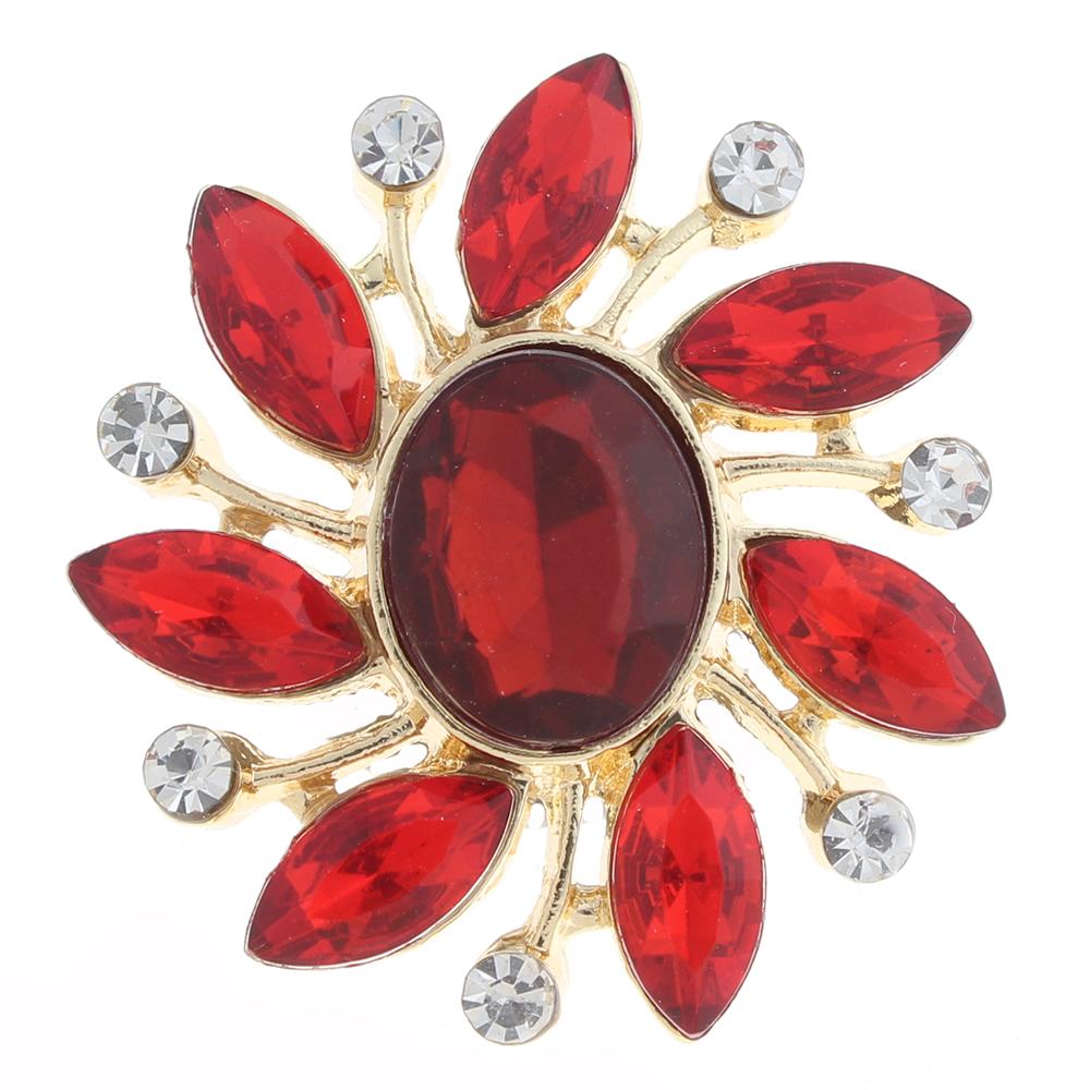 20mm design Snap Button plated golden with rhinestone