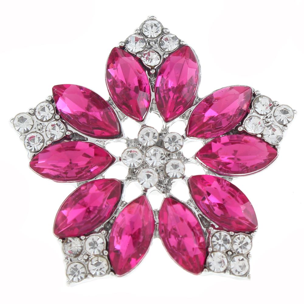 20mm design Snap Button plated sliver with rhinestone