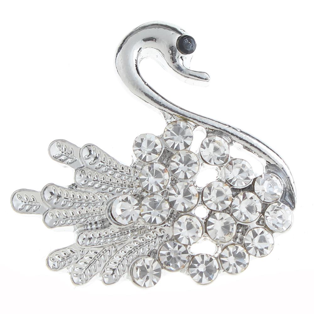 20mm swan Snap Button with rhinestone