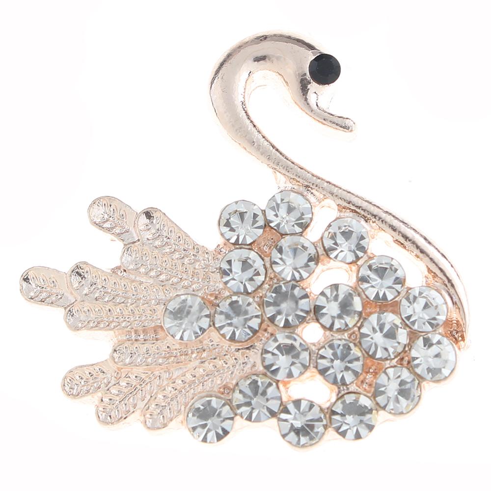 20mm swan Snap Button with rhinestone