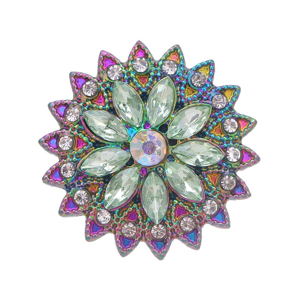 20MM design snap colorful alloy plated with rhinestones snaps jewerly