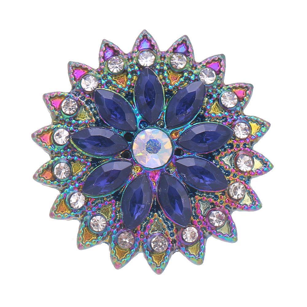 20MM design snap colorful alloy plated with rhinestones snaps jewerly