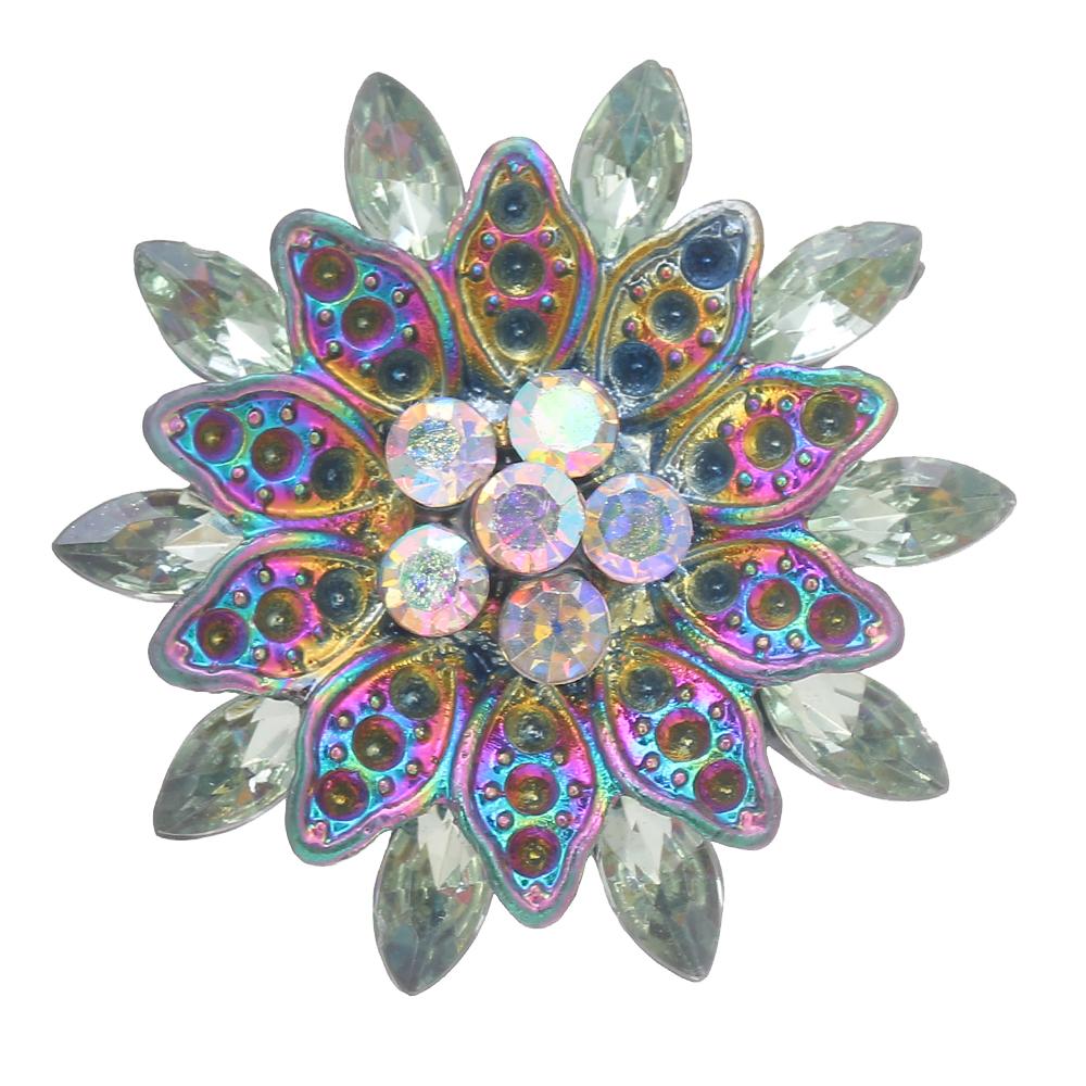 20MM design snap colorful alloy plated with rhinestones snaps jewerly