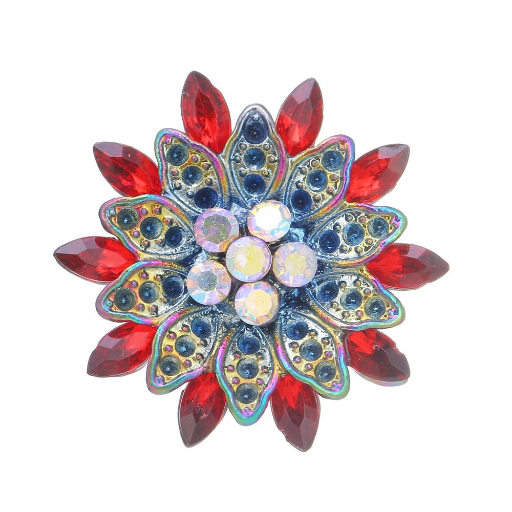 20MM design snap colorful alloy plated with rhinestones snaps jewerly