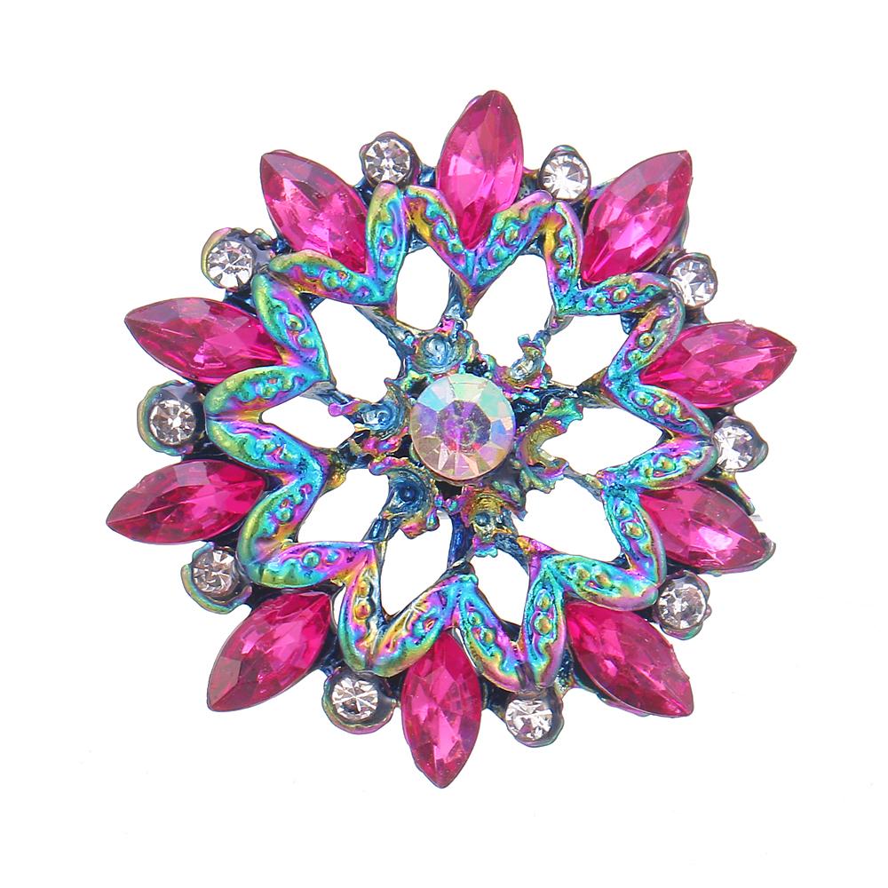 20MM design snap colorful alloy plated with rhinestones snaps jewerly