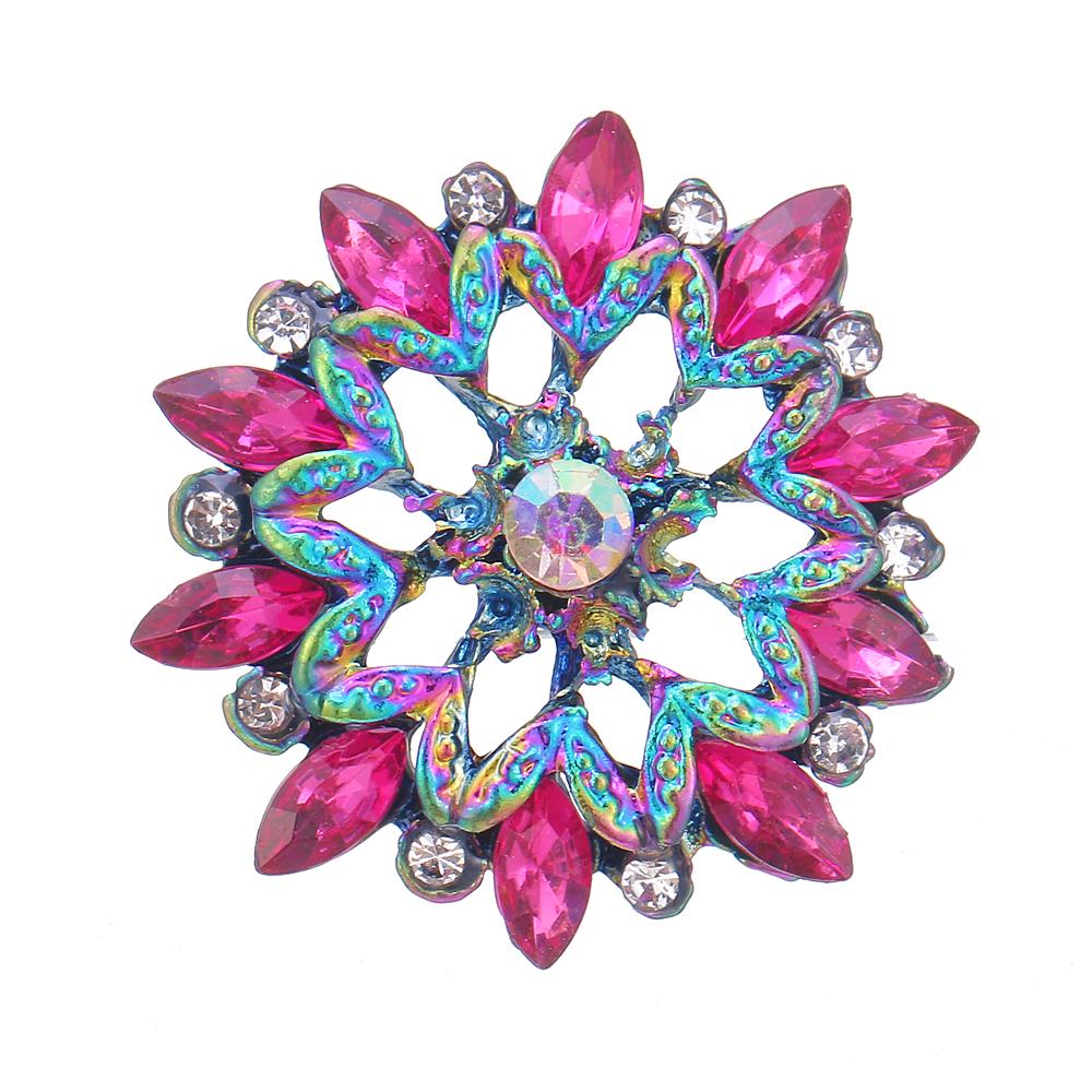 20MM design snap colorful alloy plated with rhinestones snaps jewerly