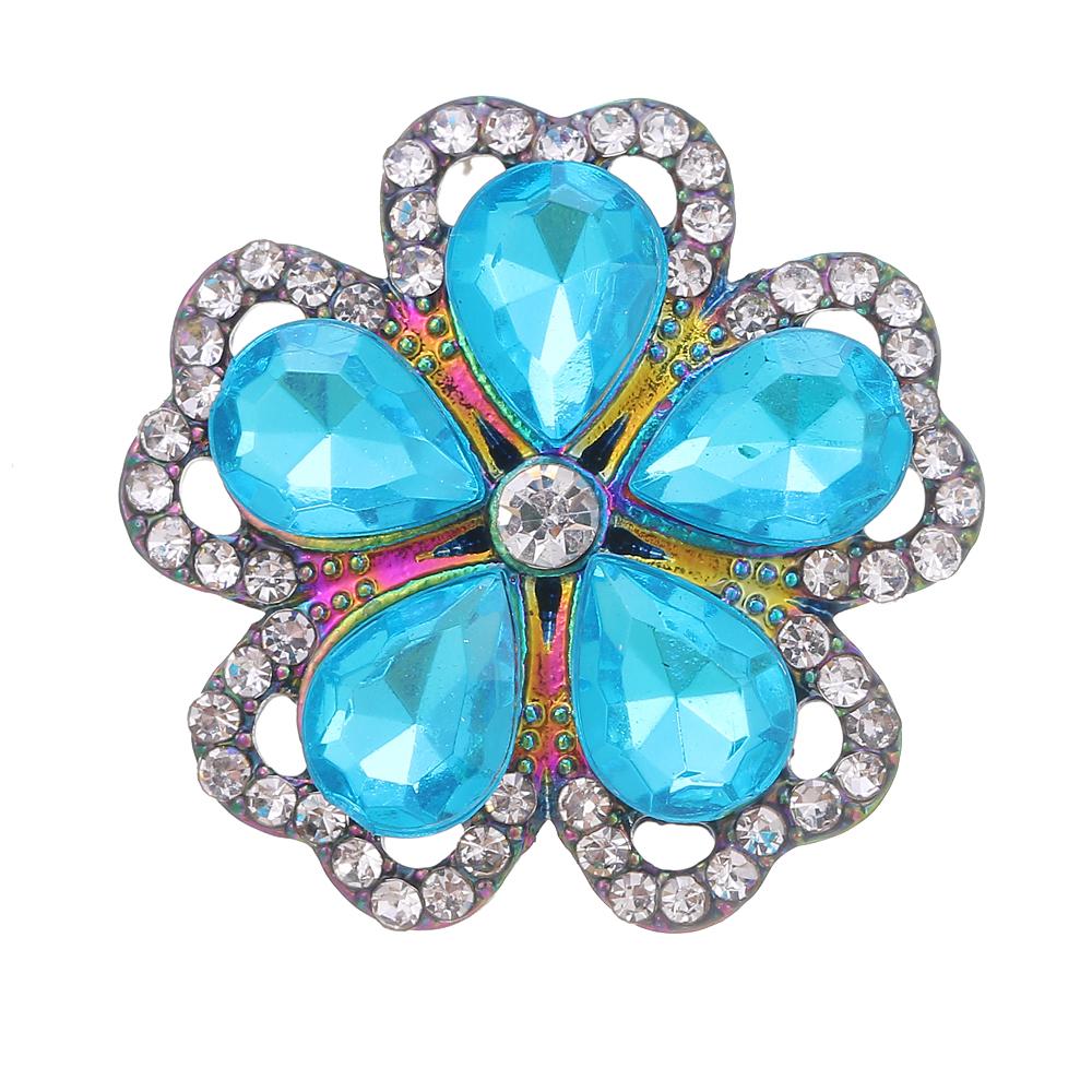 20MM design snap colorful alloy plated with rhinestones snaps jewerly