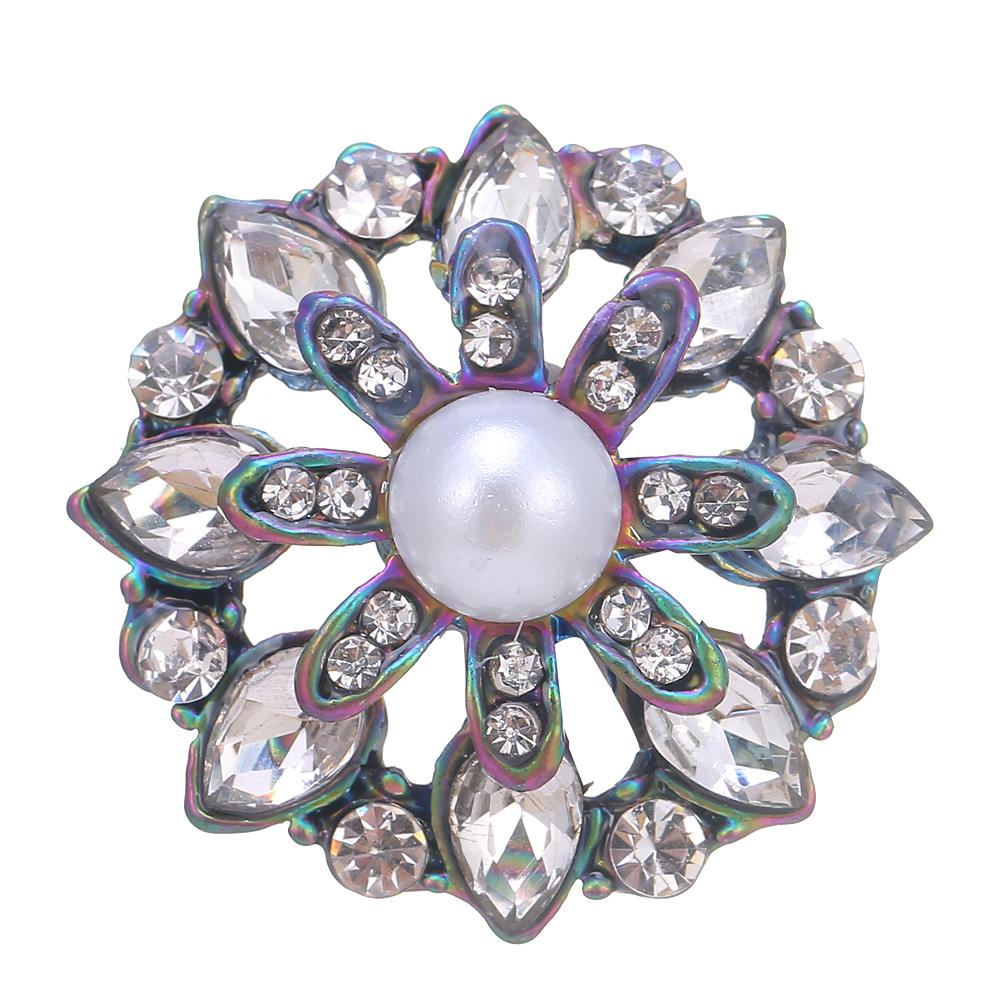 20MM design snap colorful alloy plated with rhinestones snaps jewerly