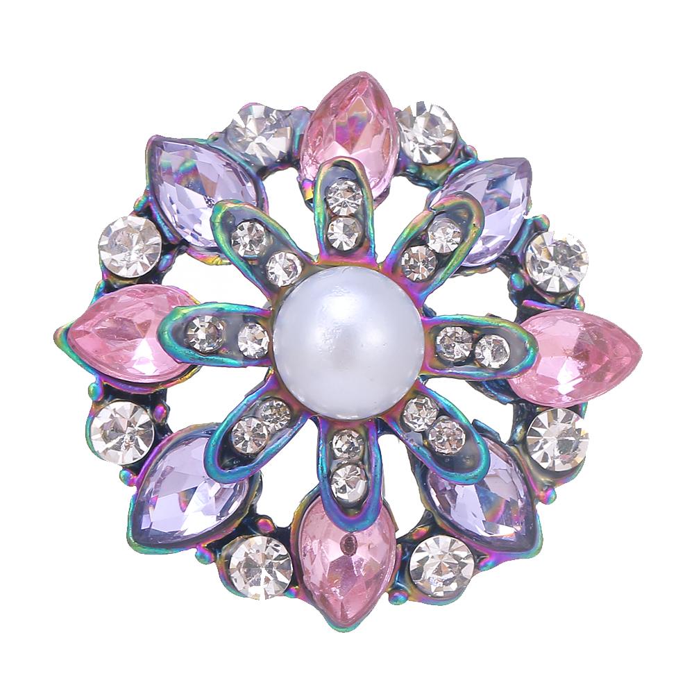 20MM design snap colorful alloy plated with rhinestones snaps jewerly