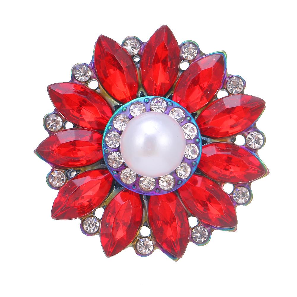 20MM design snap colorful alloy plated with rhinestones snaps jewerly