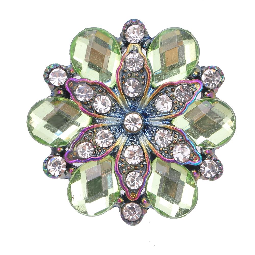 20MM design snap colorful alloy plated with rhinestones snaps jewerly