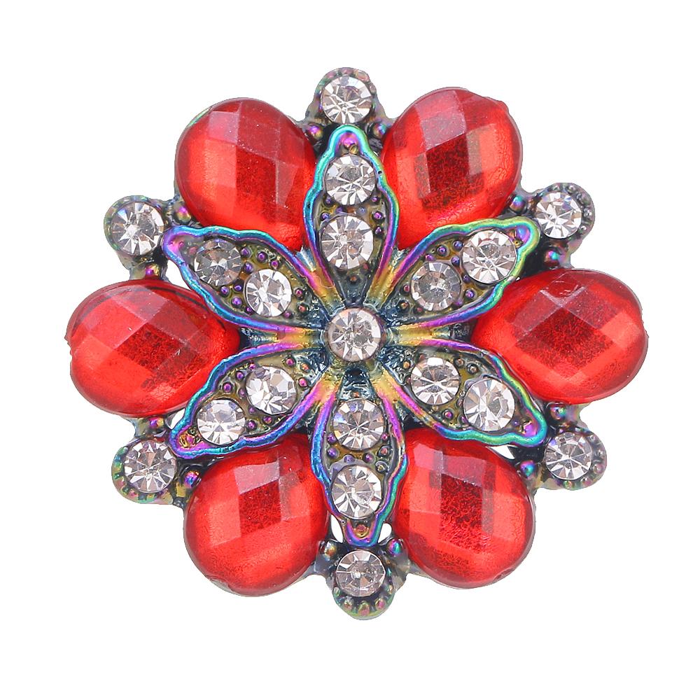 20MM design snap colorful alloy plated with rhinestones snaps jewerly