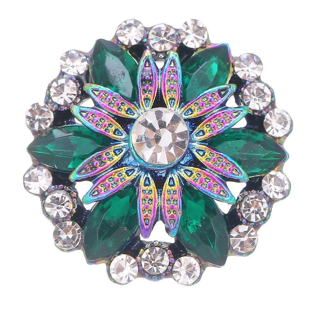 20MM design snap colorful alloy plated with rhinestones snaps jewerly