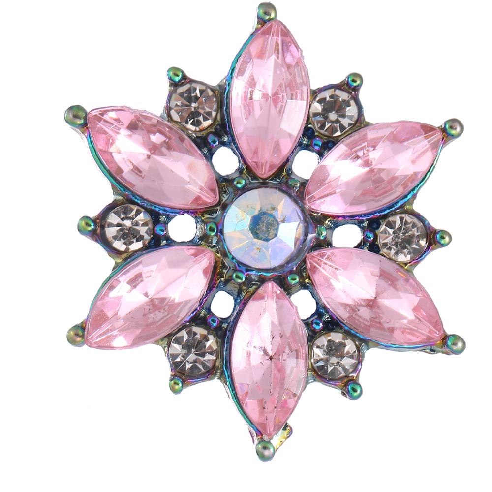 20MM design snap colorful alloy plated with rhinestones snaps jewerly