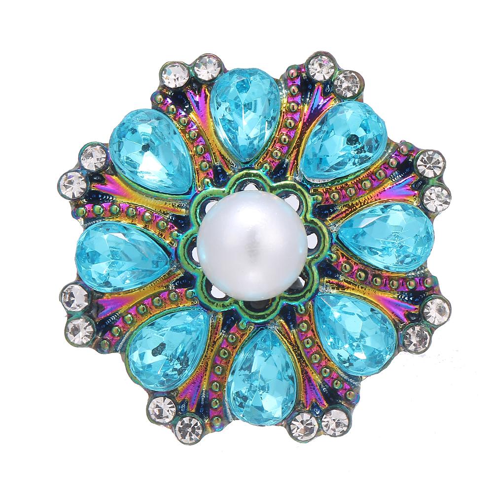 20MM design snap colorful alloy plated with rhinestones snaps jewerly