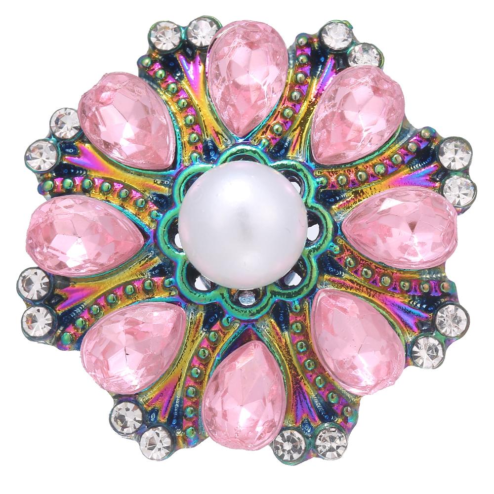 20MM design snap colorful alloy plated with rhinestones snaps jewerly