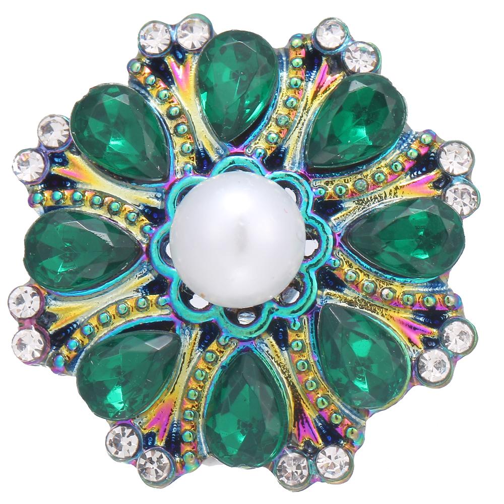 20MM design snap colorful alloy plated with rhinestones snaps jewerly